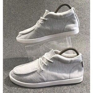 Roxy Women's Minnow Wally Mid Top Lace Up Jersey Shoe Gray Size 8